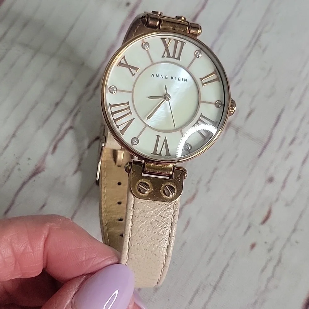 Anne Klein Gold and Cream Women's Watch